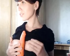 Slim dirty brunette masturbate big pussy webcam show
