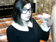 Margery28 big tits brunette make blowjob facial webcam show