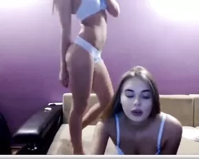 diffgirls beauty teen lesbians masturbate in bed use sex toys webcam show