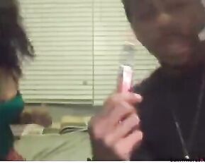 Juicy teen brunette interracial blowjob webcam show