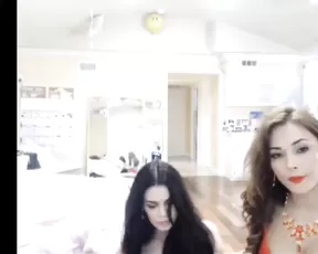 Sandra & Sabrina sex bomb girls in erotic underwear dancing webcam show