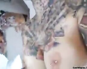 Beauty tattoo milf teasing body with big tits webcam show