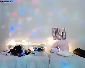 MiahCalix hot brunette riding fucktoy webcam show