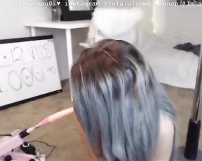 Busty minx has some fun alone