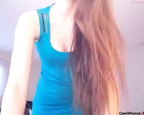 A silky haired brunette gets her cunt revealed