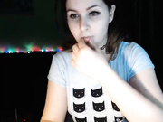 Hot blonde is seen on top