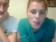 Beauty teen make hot couple blowjob webcam show