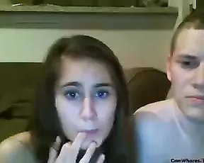 Canthardlywait slim teen get couple fucking webcam show