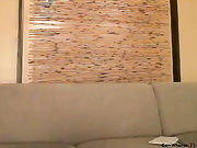 SweetieModel beauty blonde teasing in black underwear webcam show