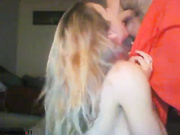 Tasty nude teen blonde make couple blowjob webcam show