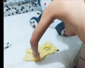 Blonde girl sucks dick