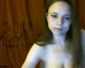 Young girl show natural huge boobs webcam show