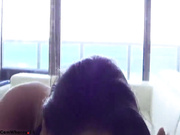 Blonde with a nice ass fingering her muff