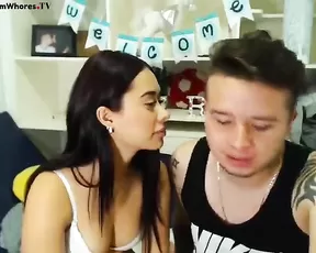 So pretty milf get fuck hard doggy while husband put a dildo in her ass,!damn!
