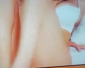 She wanks me into her mouth and spits out my cum