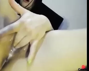 Dildos for her shaved pussy deep