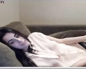 Thin lady is showing off