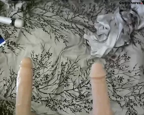 Stroking his hard pecker all night