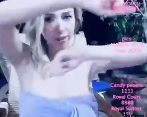 Big breasted women shows off her rack