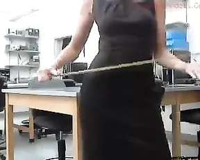 Cassideestarr teacher spanks herself in clasroom