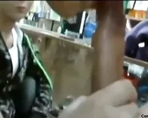 Girl make public blowjob webcam show
