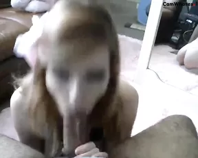 ArielSilverrr redhead sexy and busty girl make pov blowjob webcam show