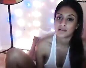 Indian slim milf teasing in bath webcam show