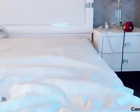 Hot blonde opens up her legs