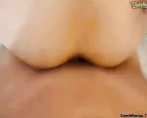 Redhead is using her big dildo