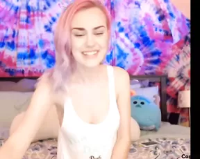 Sexy nurse with large tits jumps