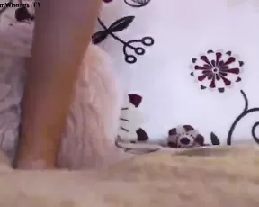 Girl teasing her little wet pussy webcam show