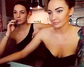 Beauty lesbians milf teasing webcam show