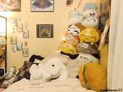 Hot and lustful pretty wife cumshot on her tits and face,enjoy my friends