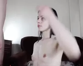 Jerk and blowjob combo by blonde teen