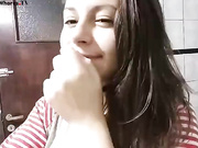 Young man with huge tits teaches the camera his body