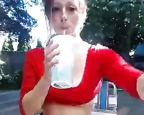 Fingering my pussy in a car