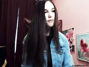 Sexy girl is teasing her pussy