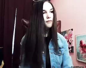 Sexy girl is teasing her pussy
