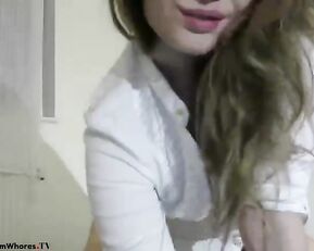 Sexy blonde free teasing webcam show