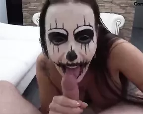Halloween couple fucking webcam show