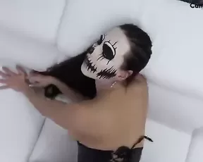 Halloween couple fucking webcam show