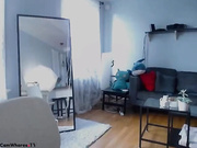 Sexy schoolgirl in uniform teasing body webcam show