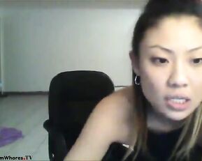 Asian sexy girl teasing webcam show
