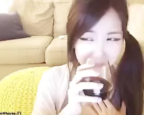 Asian young teen teasing webcam show