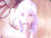 CherryCrush sweet slim teen povd blowjob and doggy sex webcam show