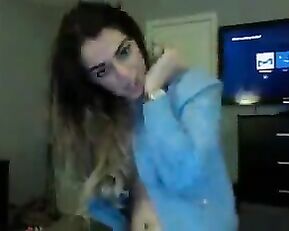 Sweet girl dancing and teasing webcam show
