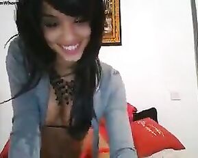 Sex bomb asian brunette dancing striptease webcam show
