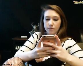 Nice girl show her natural big boobs webcam show