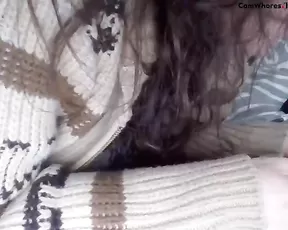 Teen is pulling a penis