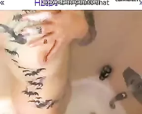 Sexy blonde gets banged from behind standing up